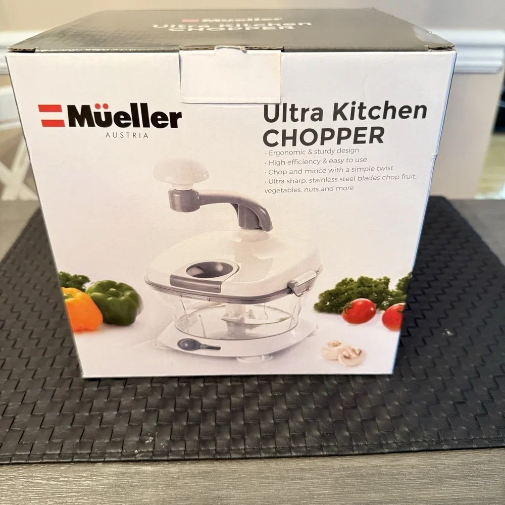 Mueller Ultra Heavy Duty Vegetable Kitchen Chopper Open Box Unused Hand Operated